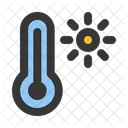 Quente Alta Temperatura Termometro Ícone