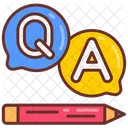 Question And Answer Sampling Interview Icon