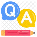 Question And Answer Sampling Interview Icon