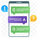 Question And Answers Faq Online Questionnaire Icône