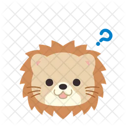 Question Lion Emoji Icon