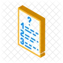 Questions List Isometric Icon