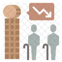 Questoes Economicas E Sociais Economicas Diminuicao Ícone