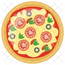 Preta Azeitonas Pizza Ícone