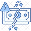 Quiebra Dinero Crisis Icono