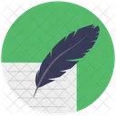 Letter Document Feather Icon