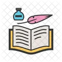 Quill And Book  Icon