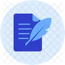 Quill Paper Streamline Kameleon Icon