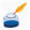 Quill Ink Feather Ink Quill Pot Icon
