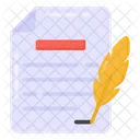 Quill Document Quill Paper Vintage Writing Icon