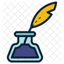 Ink Bottle Quill Icon