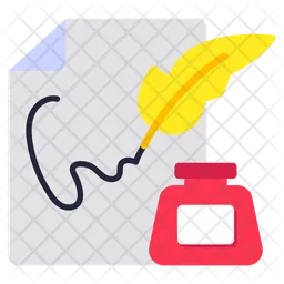 Quill Writing  Icon
