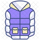 Quilted Jacket Clothes Outerwear Icon