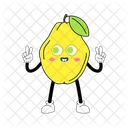 Quince Mascot Fruit Character Illustration Art アイコン