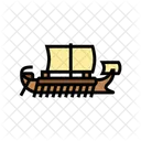 Quinquereme Ancient Ship Icon