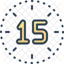 Quinze Numero Contagem Ícone