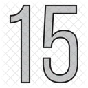 Numeros Dias 15 Ícone
