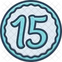 Quinze Numerico Numero Ícone