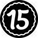 Quinze Numerico Numero Ícone