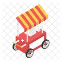 Puesto De Comida Carrito Expendedor Venta De Comida Icono