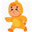Yellow Duck Mascot Icon