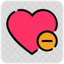 Dia De San Valentin Eliminar Corazon Icono