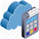 Cloud Computer Quittung Symbol