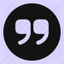 Quote Down Circle Icon