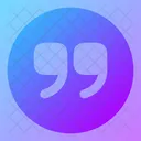 Quote Down Circle Icon