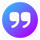 Quote Down Circle Icon
