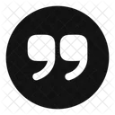 Quote Down Circle Icon