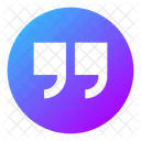 Quote Down Circle Icon