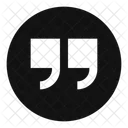 Quote Down Circle Icon