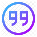 Quote Down Circle Icon