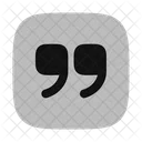 Quote Down Square Icon