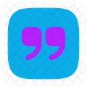 Quote Down Square Icon