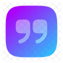 Quote Down Square Icon