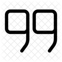 Quote Down Quote Text Icon