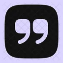 Quote Down Square Icon