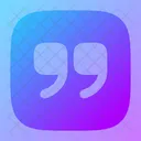 Quote Down Square Icon