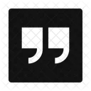Quote Down Square Icon
