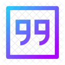 Quote Down Square Icon