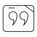 Quote Mark Quote Quotation Icon