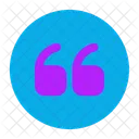 Quote Up Circle Icon