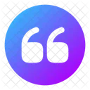 Quote Up Circle Icon