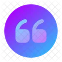 Quote Up Circle Icon