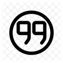 Quote Up Circle Quote Text Icon
