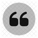 Quote Up Circle Icon