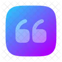 Quote Up Square Icon