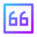 Quote Up Square Icon